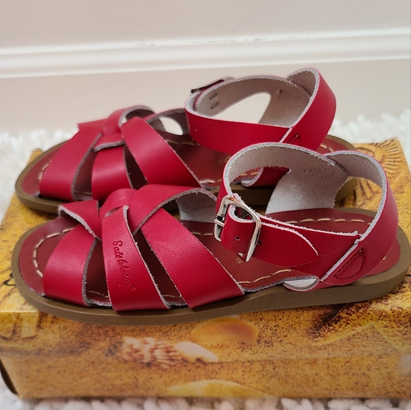 NIB Sun-San Salt Water Red Salt Water Toddler Sandals - Picture 3 of 9